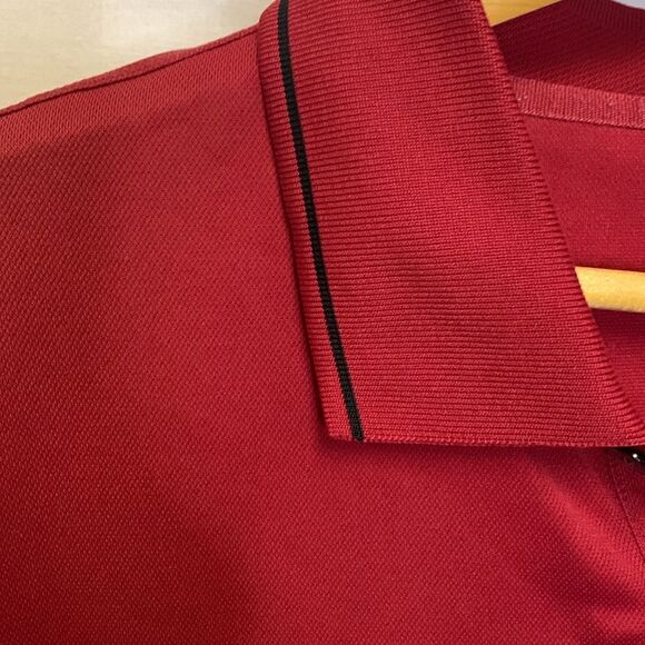 Nike Golf Red Black Trim Performance Short Sleeve Classic Polo Shirt Size XL - Picture 4 of 10